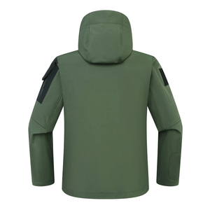 เสื้อแจ็คเก็ตยุทธวิธีแบบ unisex สีเขียวมะกอก มีฮู้ด กระเป๋าหลายช่อง กันลม กันน้ำ เหมาะสำหรับกิจกรรมกลางแจ้ง - Product Image 4