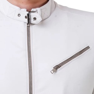 Latest Fashionable Casual Wear Leather Avirex <b>Jacket</b> for <b>Men's</b> Winter Wear Good Quality Material Made <b>Men</b> <b>White</b> Leather <b>Jackets</b> - Product Image 6
