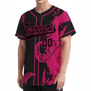 Chemises de baseball élégantes à sublimation avec design entièrement boutonné pour les uniformes de baseball des écoles, des collèges et des clubs - Product Image 2