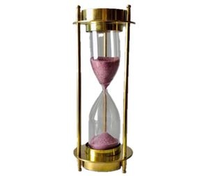 Reloj de Arena de Diseño Moderno, Adorno Decorativo Creativo de Metal y Vidrio, Temporizador de Arena - Product Image 1