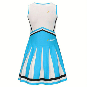 Tenues de cheerleading personnalisées HUSKY SPORTSWEAR pour filles et adultes, avec logo frontal imprimé par transfert thermique, couleurs variées pour les équipes et les compétitions. - Product Image 2