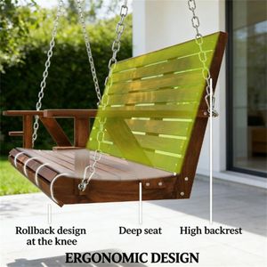 Carbonized Outdoor Patio Swing <b>Stool</b> for Porch Courtyard <b>Garden</b> <b>Garden</b> Decor - Product Image 3