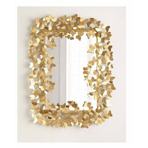 Espejo de pared de aluminio moderno de alta calidad con marco de espejo decorativo de espejo de pared hecho a mano con acabado dorado a precio mayorista - Product Image 6