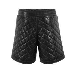 Ensemble veste et short matelassés en cuir Napa de mouton 100 % véritable pour homme, noir, style motard streetwear, ensemble coordonné en cuir, fabricant - Product Image 5