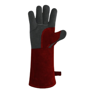 Gants de sécurité robustes en cuir de vachette pleine fleur avec protection du pouce et de la paume, protection industrielle des mains pour la construction, le barbecue et le soudage - Product Image 3