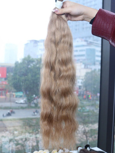 Cabello humano de calidad superior de Vietnam 100 por ciento de cabello ondulado de un solo donante sin enredos y brillante - Product Image 6