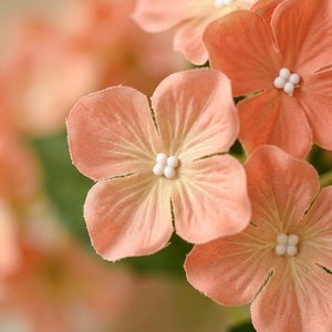 Flores de Hortensia Artificiales Color Naranja, Ramo Hecho a Mano, Cabeza Floral Moderna y Ecológica para Decoración de Bodas y Hogar - Product Image 3