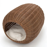 Lit tunnel pour chat, lits en forme de cocon pour chats, paniers en rotin tressé à la main pour chatons, niches pour chiens