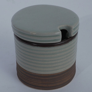 Juego de Tarros de Especias de Cerámica Negra Mate Acanalada de 250 ml con Tapa de Cerámica, Apilables, Resistentes a Fugas, Ecológicos, para Restaurantes, Hoteles y Cafeterías - Product Image 1