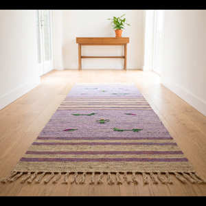 Natural Neutral Cream Color Kilim <b>Runner</b> <b>Rug</b> Weave textured Non Slip Low Pile Kilim Floor Mat for Home Decor Made in India - Product Image 2