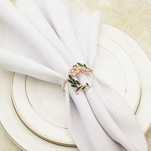 Hot Seller Eco-Friendly Metal Bamboo Design Gold Napkin <b>Rings</b> for Dining Table Weddings Banquet Party In <b>Cheap</b> Price - Product Image 5