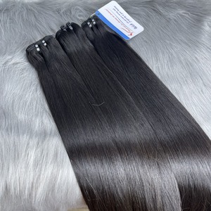 Extensiones de Cabello Humano Liso Negro de Calidad Superior a Precio de Fábrica, Sin Enredos, Listas para Enviar - Product Image 1