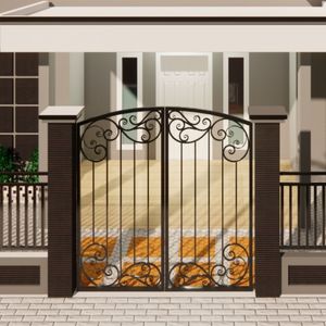 Diseños de Puertas de Hierro Personalizadas para Entradas de Jardín Ecológicas de 7 pies - Puertas de Seguridad Exteriores Elegantes y Seguras para el Hogar - Product Image 4