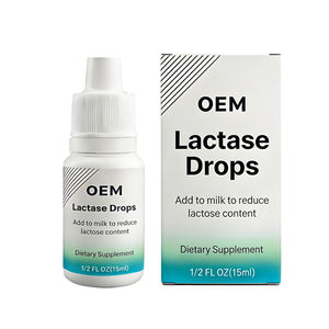 Gotas de Enzima Lactasa OEM para Intolerancia a la Lactosa en Adultos, Suplemento Digestivo de Acción Rápida para Productos Lácteos - Product Image 1
