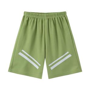 Men's Quick Dry Sport <b>Shorts</b> with Solid Mid Waist Elastic Waist Bermuda Length Cotton <b>Woven</b> Button Fly Front Logo Casual Style - Product Image 1