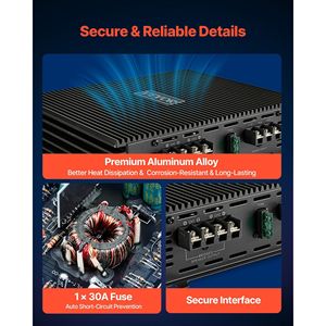 Amplificatore Audio per Auto a 2 Canali, Stabile e Trasformabile in Bridge, Classe A/B, Stereo Full Range con Potenza Massima di 2 X 300W @ 4 Ohm / 2 X 600W @ 2 - Product Image 5