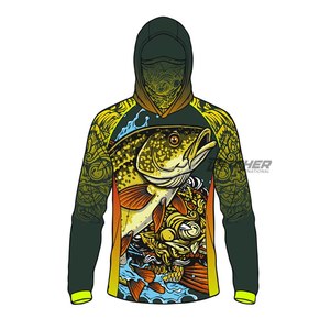 Commande en gros – T-shirt à capuche à manches longues imperméable, séchage rapide, anti-UV 50+, style streetwear urbain décontracté - Product Image 5