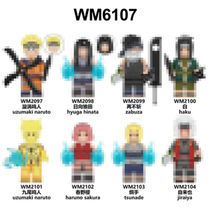 Ensemble de figurines miniatures de héros ninja de style anime, briques de construction compatibles personnalisées, collection de personnages, jouet pour enfants et collectionneurs - Product Image 1