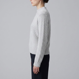 Pull en mohair unisexe coupe classique OEM, tricoté duveteux, fermeture éclair, imprimé personnalisé, anti-plis - Product Image 2