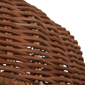 Dark Brown Rattan Lampshade Shallow Dome Woven Pendant Light <b>Shade</b> Handcrafted Hanging Ceiling <b>Lamp</b> Cover <b>Mid</b> <b>Century</b> - Product Image 4