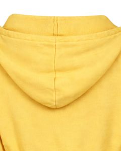 Sudadera con capucha corta amarilla para mujer, personalizada por el fabricante, con cremallera, corte ajustado, manga larga, estilo casual urbano, de algodón y forro polar. - Product Image 6