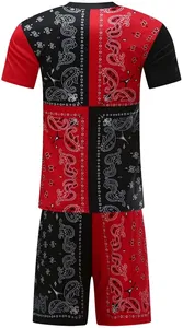 Ensemble chemise et short pour homme, été, respirant, 100% coton, personnalisé, manches courtes, style streetwear - Product Image 5