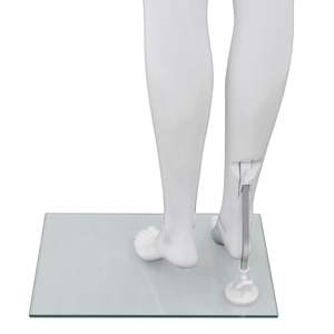 Mannequin féminin blanc brillant avec corps entier et base en verre 68,9 pouces - Product Image 6