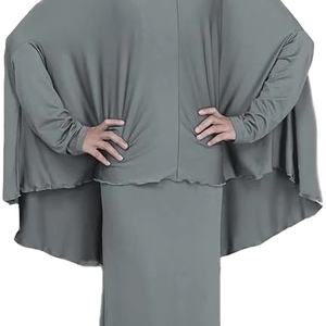 2025 dernière conception à la mode à manches longues femmes Abaya respirant grande taille dames robe musulmane prix de gros - Product Image 2