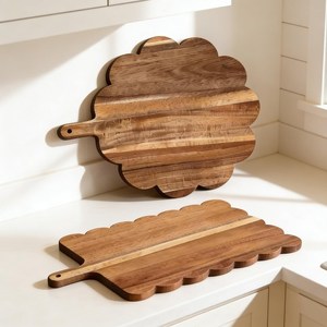 Planche à découper en bois massif - Ustensile de cuisine durable et écologique avec des graines naturelles pour trancher les légumes et les fruits - Product Image 4