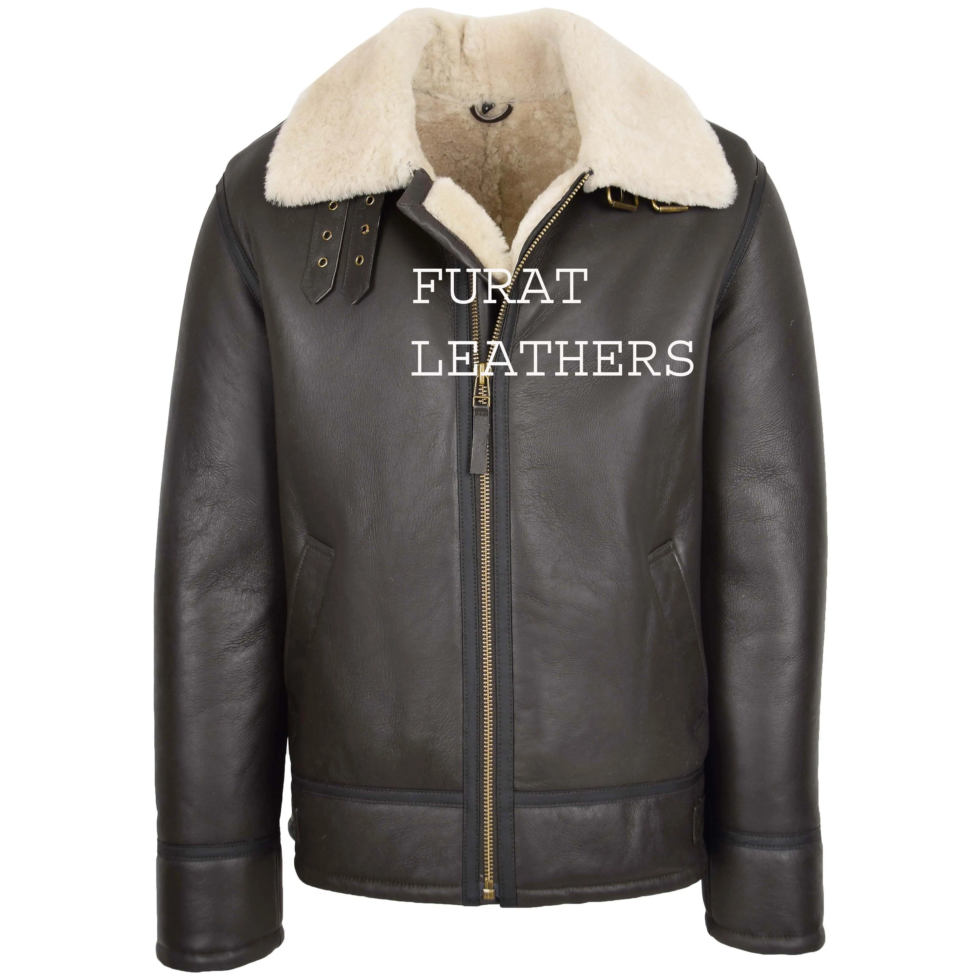 Quality Leather Fur Jacket Mens Leather Jacket leather jackets for men OEM Accept Factory Wholesales