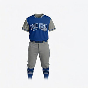 Uniformes de Béisbol Personalizados al por Mayor para Hombre, de Alta Calidad, con Nombre de Equipo, Impresión de Logotipo Personalizado, Secado Rápido, Transpirables, Cuello Redondo, 480g - Product Image 4