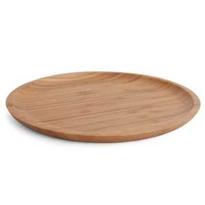 Classic Eco-Friendly BPA Free Mango Wood Round Polished Charger Plate Stand Handmade Durable Microwave Safe Wedding Dinnerware - Product Image 1