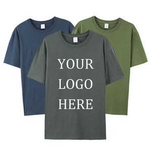 Camiseta Casual de Cuello Redondo, Estilo Vintage, de Gran Tamaño, con Impresión Digital Personalizada de Alta Calidad, 100% Algodón, Lisa, para Hombre - Product Image 4