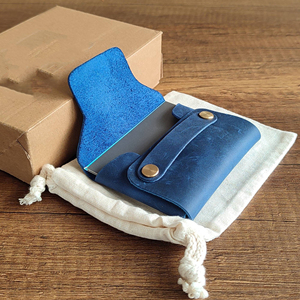 Modern Design Stitchless Leather <b>Wallet</b> Slim Minimalist <b>Card</b> <b>Holder</b> Seamless Genuine Leather Bifold <b>Wallet</b> LSSW-0015B - Product Image 5