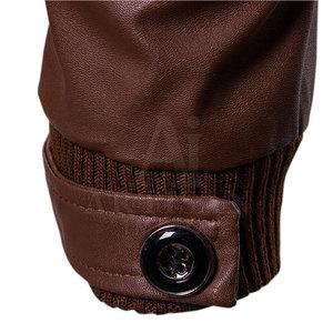 Veste en cuir de haute qualité avec logo personnalisé, vêtements de mode, veste en cuir pour hommes - Product Image 6