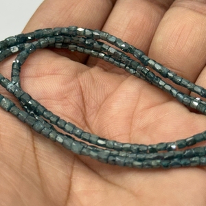 Perles de diamant bleu naturel fantaisie, facettées, 2,5-3 mm, 19 carats, non traitées, d'Afrique, pour la création de bijoux - Product Image 5