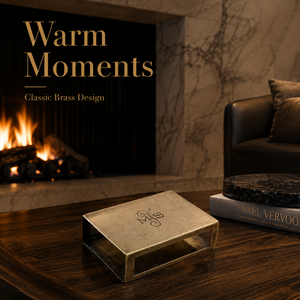Porta fósforos de latón macizo hecho a mano, funda decorativa para fósforos, accesorio de lujo para velas, estuche de almacenamiento para fósforos de chimenea, decoración para el hogar - Product Image 3
