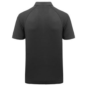 เสื้อโปโลผู้ชายแขนสั้นสีดำ ทรงปกติ สวมใส่สบาย สีพื้น ดีไซน์ซิป แห้งเร็ว - Product Image 2