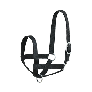Heavy Duty Black Nylon Cow Halter Adjustable Livestock Head <b>Collar</b> with <b>Metal</b> Buckles Durable for Cattle Farming Use - Product Image 1
