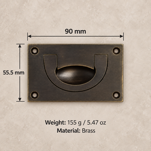 SHUBHAM Tirador Plegable de Latón Antiguo para Cajones, Baúles, Gabinetes y Muebles - Product Image 4
