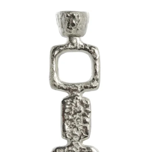 Portavelas único para decoración del hogar, acabado plateado, de aluminio fundido, hecho a mano, personalizado, venta al por mayor, paquete de 2. - Product Image 4