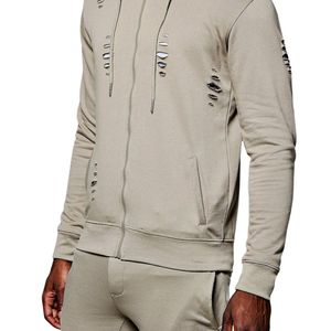 Custom Distressed Tracksuit Men's Streetwear Hoodie and <b>Jogger</b> <b>Set</b> Vintage Washed Athletic Casual Sportswear <b>Matching</b> Two Piece - Product Image 5