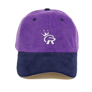 Casquette de baseball en velours côtelé avec logo brodé personnalisé, style Dad Hat, ajustable, non structurée, bicolore, vintage, vente en gros, unisexe - Product Image 3