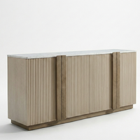 Meuble de cuisine à 4 portes, buffet, meuble de bar, mobilier d'intérieur, MDF, chêne massif, moderne, écologique, personnalisé