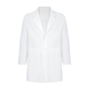 Blouse de laboratoire médicale haut de gamme en tissu tissé Spandex/Coton, uniforme d'hôpital pour médecins et infirmières, personnalisation OEM, blouses blanches - Product Image 2
