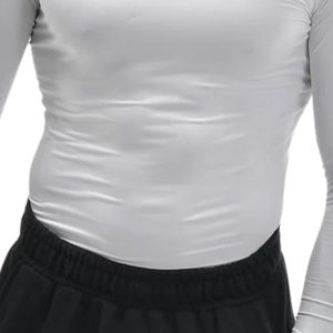 Men's White <b>Long</b> <b>Sleeve</b> T Shirt Mock Neck Slim Fit <b>Plain</b> Basic <b>Top</b> Stretch Casual Undershirt Lightweight Fitted Athletic - Product Image 3