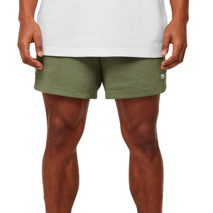 Pantalones Cortos Deportivos para Hombre, de Malla Transpirable, Corte Regular de 5 Pulgadas, para Gimnasio y Entrenamiento, Color Verde GS Grounded - Product Image 2