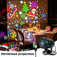 Projecteur de Noël USB avec batterie intégrée, lumières LED rotatives dynamiques pour la scène, décoration de projection pour les fêtes