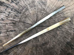 Épingles à cheveux en corne de buffle polie pour femmes, bâtonnets de coiffure en corne de bœuf, accessoire naturel - Product Image 5