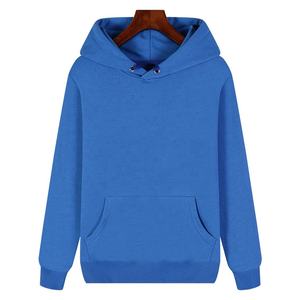 Sweat-shirt à capuche personnalisé avec logo, bleu clair, pour homme, en coton et polyester, molleton épais, pull à capuche, grande taille, vêtements d'hiver - Product Image 3